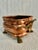 1900’s Art Nouveau Handcrafted Copper and Brass Jardinière Cachepot With Brass Paw Feet For Sale - Image 4 of 9