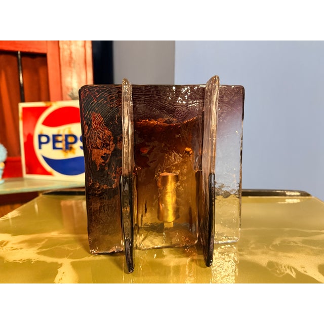 Glass Vintage Italian Murano Glass Wall Lamp, 1970s For Sale - Image 7 of 14