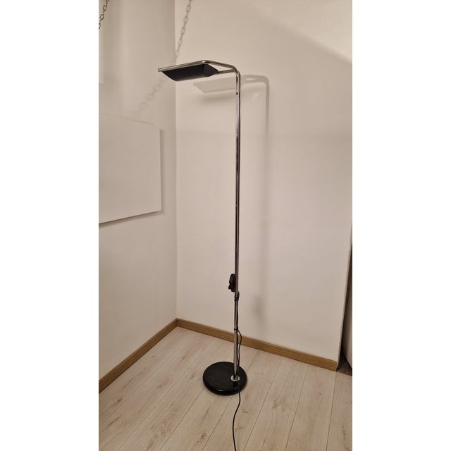 Chrome Halogen Floor Lamp with Black Marble Base, 1970s For Sale - Image 11 of 11
