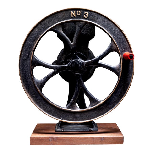 19th C. Cast Iron Coffee Grinder Model No. #8 For Sale