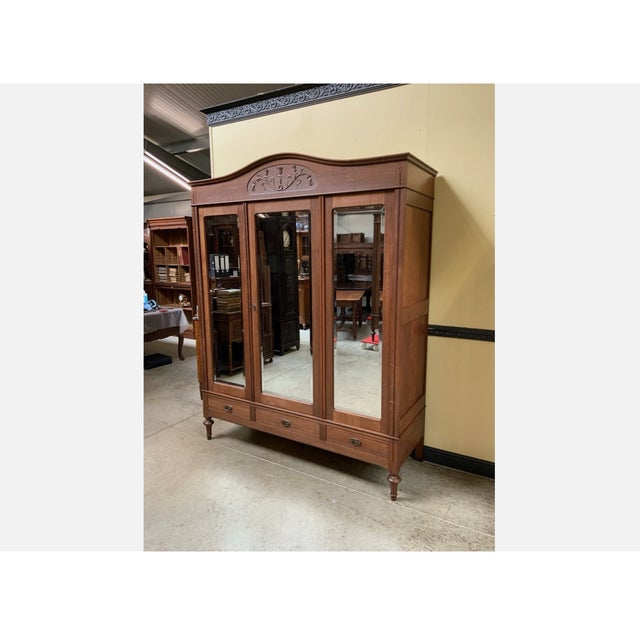 Antique Art Nouveau Wardrobe, 1910 For Sale - Image 6 of 9
