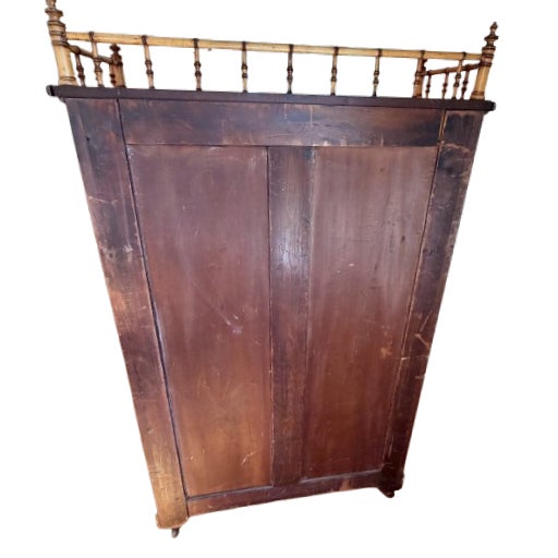Antique Bird’s-Eye Maple Faux Bamboo Six Drawer Chest of Drawers For Sale - Image 17 of 18