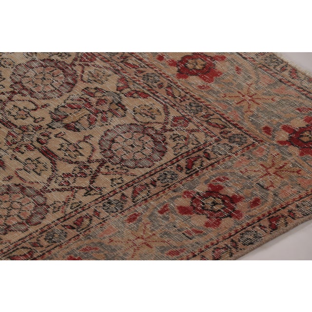 Textile Vintage Distressed Rug With Muted Floral Medallions - Rug & Kilim For Sale - Image 7 of 11