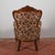 Carved Armchair in Walnut with Damask Fabric For Sale - Image 13 of 18