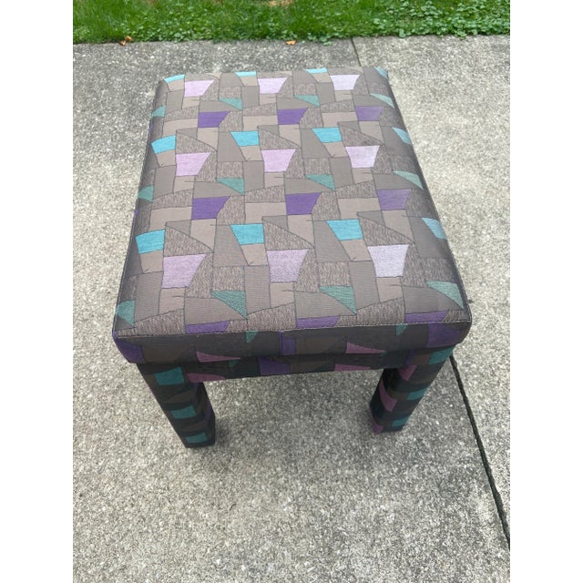 1970s Milo Baughman Style Parsons Post Modern Ottomans – a Pair For Sale In Cleveland - Image 6 of 11