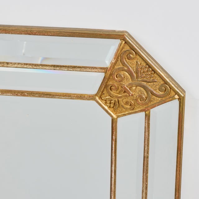 1920s Italian Deco Mirror With Gilt-Wood Accents For Sale - Image 4 of 7