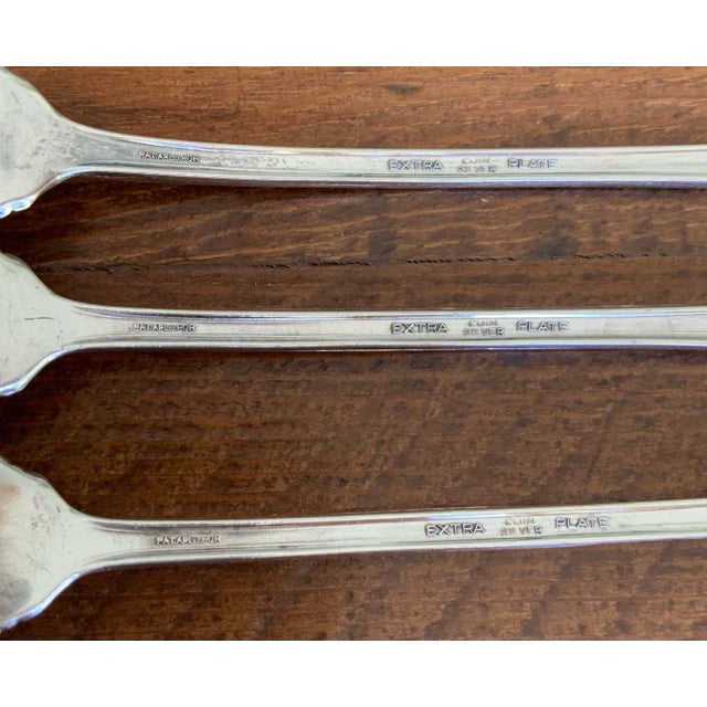 "The Ritz" Antique Hotel Silver Plate Cocktail Forks or Oyster Forks - Set of 11 - Hard to Find! - Seafood Forks, Coastal Entertaining, See Pics! For Sale - Image 9 of 10