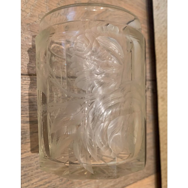 Transparent 1970s English Biscuit Jar For Sale - Image 8 of 9