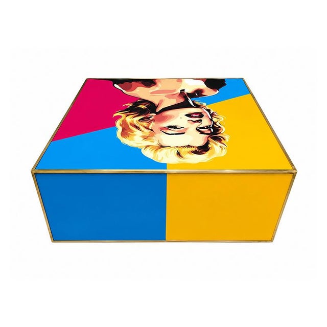 Marilyn Glass Coffee Table, 1980s For Sale - Image 3 of 5