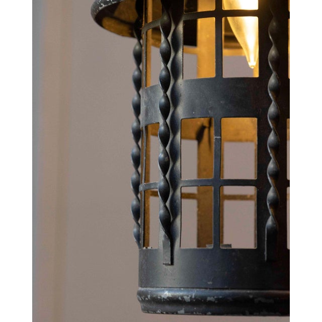 Early 20th-Century French Iron Lanterns - Set of Four For Sale - Image 4 of 12