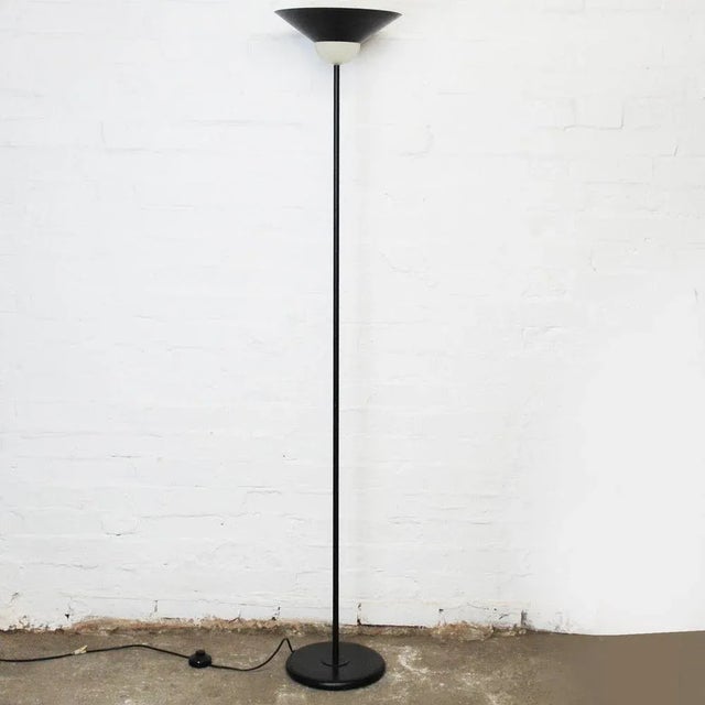 Black and White Glass Uplight attributed to Habitat, 1970s For Sale - Image 6 of 8