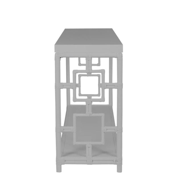 David Francis Sobe Console, Light Gray For Sale - Image 4 of 4