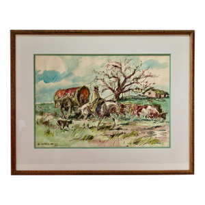 Enrique Castells Capurro Guiding The Herd 1967 Painting