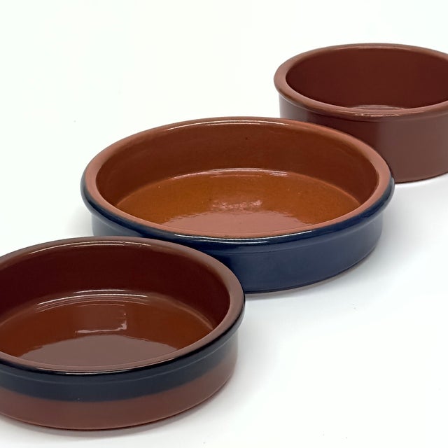 Burnt Umber Contemporary Style Multipurpose Clay Dish Curation - Group of 3 For Sale - Image 8 of 8