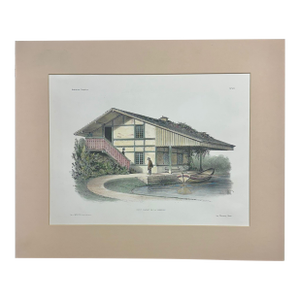 Petit Chalet De La Verrerie Original Lithograph, 1860