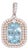 4.9Ct Santa Maria Aquamarine Pendant With Natural Diamond Accents: 14k Gold For Sale
