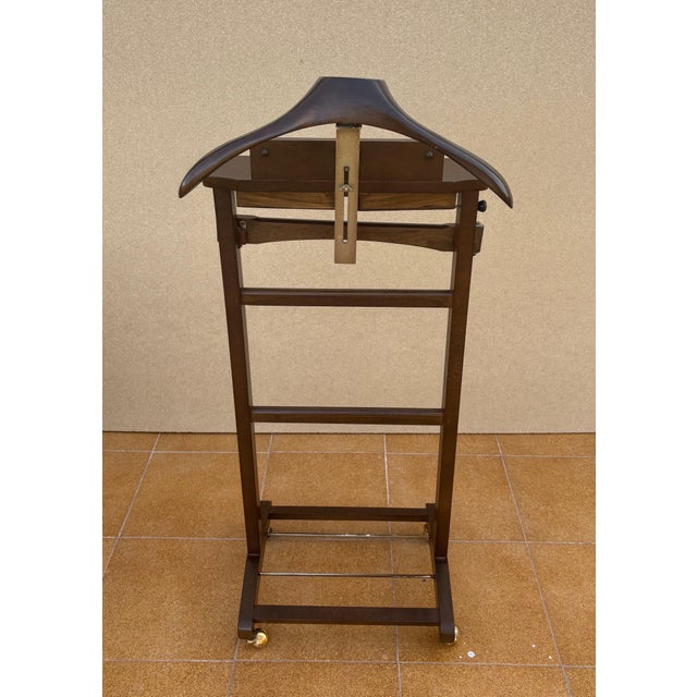Mid 20th Century Wooden Valet Stand with Hanger and Storage Trays For Sale - Image 10 of 12