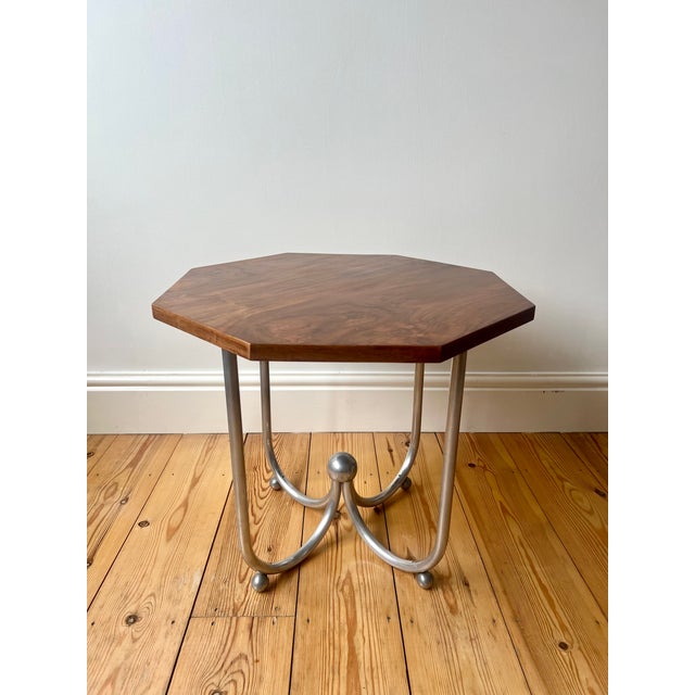 Bauhaus Vintage Bauhaus Octagonal Side Table, 1920s For Sale - Image 3 of 18