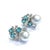 Bochic “Orient” Pearls, Topaz & Blue Appetite Earrings Set 18K Gold & Silver For Sale In New York - Image 6 of 6
