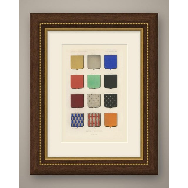This is an original antique chromolithograph, printed in color with gold and silver, lettered "émaux et fourrures." twelve...