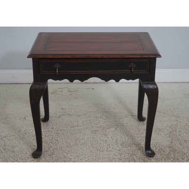 Age: Approx: 20 Years Old Details: Factory Distressed Chinoiserie Crackle Finish Base Dovetailed Drawer Construction Paper...
