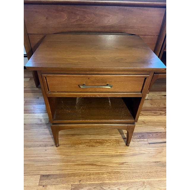 Kent Coffey Elegante Highboy & 2 Wharton Nightstands 1960’s For Sale - Image 11 of 11