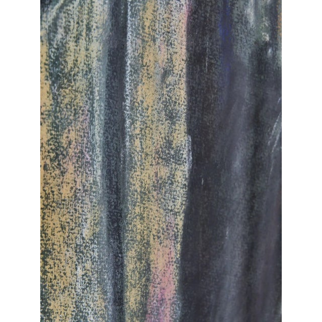 Blue Unknown Artist, Portrait, Watercolor, Framed For Sale - Image 8 of 13