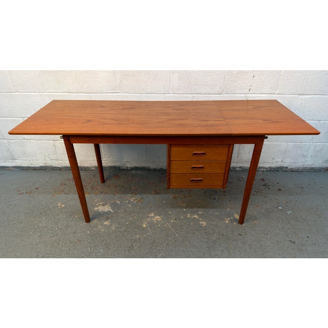 Mid-Century Modern Mid-Century Teak Drop-Leaf Desk by Arne Vodder for H. Sigh & Søns For Sale - Image 3 of 18