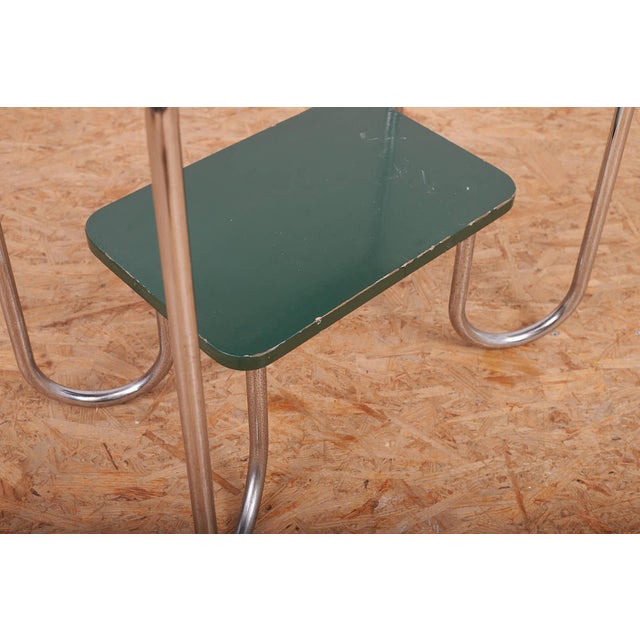 Wood Steel Tube Console in Chrome-Plated Steel Tube and Plywood For Sale - Image 7 of 16