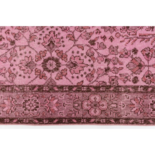 Vintage Anatolian Oushak Pink Rug For Sale - Image 9 of 9