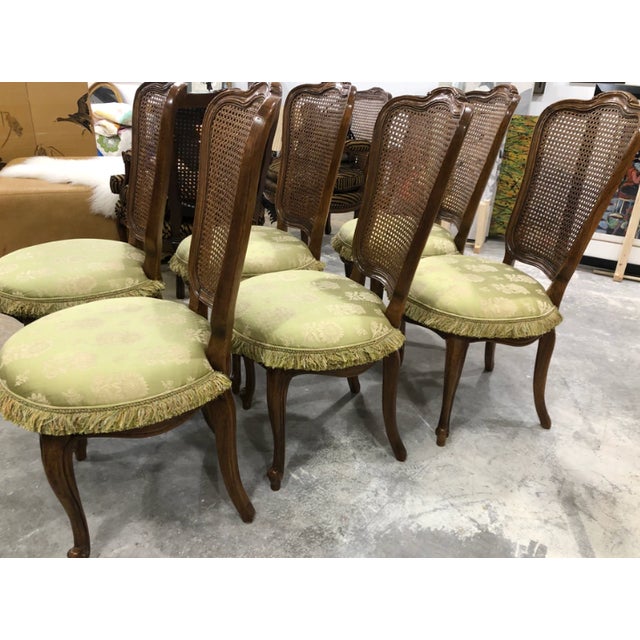 Vintage Thomasville French Provincial Cane Back Dining Chairs Set of