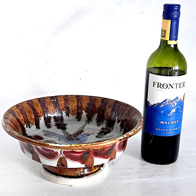 1970s Ken Edwards El Palomar Tonalá Mexico Ceramic Pedestal Bowl For Sale In Miami - Image 6 of 15
