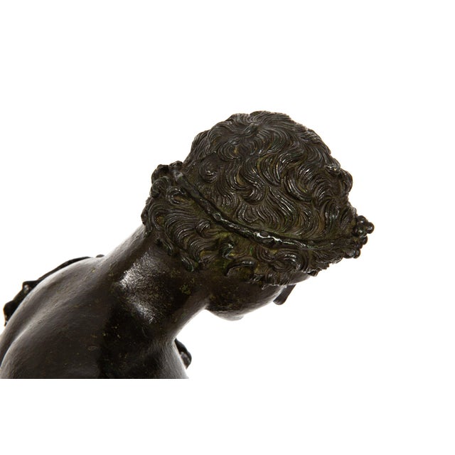 Fine Italian Grand Tour Antique Bronze Sculpture of “Narcissus” After Antiquity For Sale - Image 11 of 18