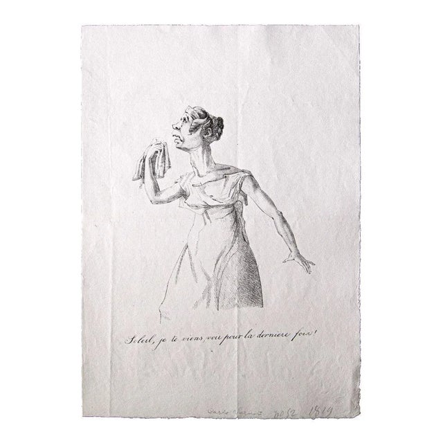 Soleil je viens voir pour la dernier fois'' is an original lithograph realized by Carle Vernet (1758-1836). Not signed....