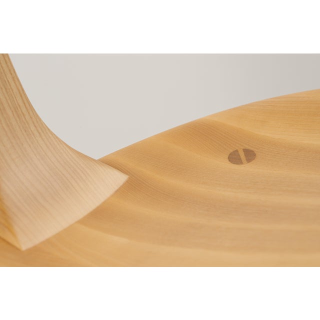 Wood Modern Style Ash Solid Wood Anvil Dining Chair For Sale - Image 7 of 12