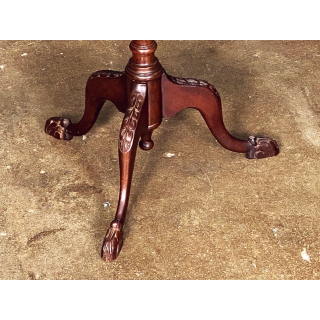 English Wine or Cocktail Table of Mahogany (Dia 15 1/2) For Sale In Austin - Image 6 of 9