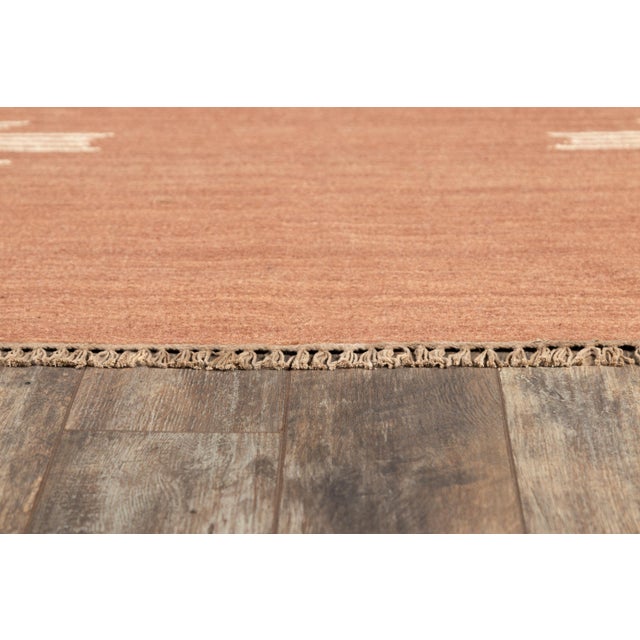 Modern Nakul Thar Terra Cotta 9' X 12' Area Rug For Sale - Image 3 of 6