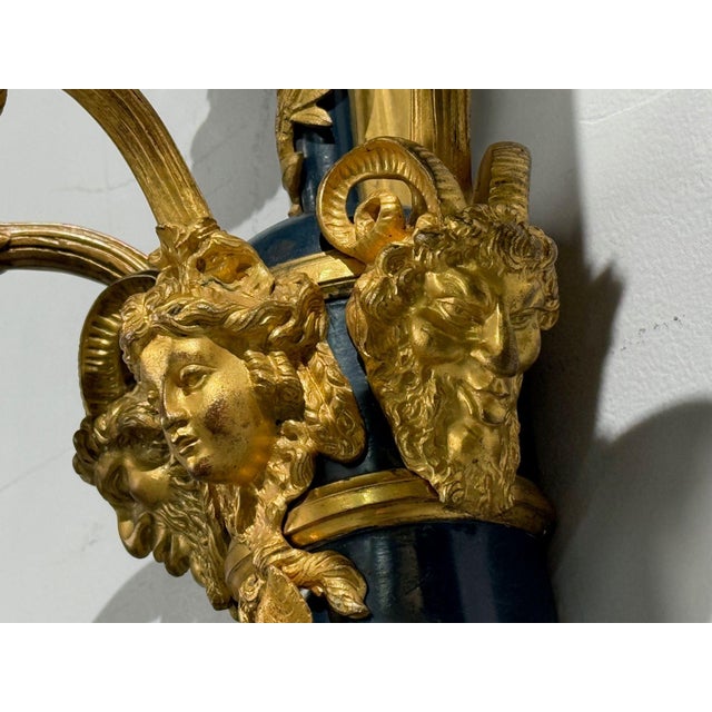 Henry Dasson Attr., Louis Xvi, Wall Sconces, Bronze, France, 1860s For Sale - Image 9 of 15