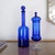 Blue Cobalt Blue Glass Bottles, Set of 2 For Sale - Image 8 of 10