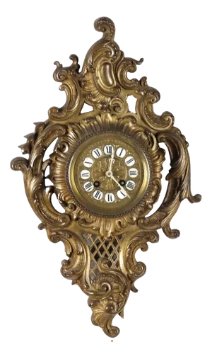 Wall Clock in Golden Bronze