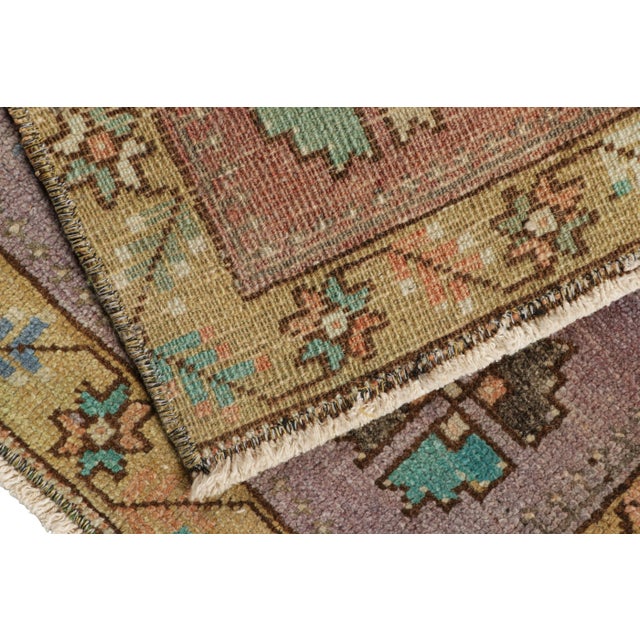 Textile Vintage Oushak Square Rug With Geometric Floral Medallion, From Rug & Kilim For Sale - Image 7 of 7