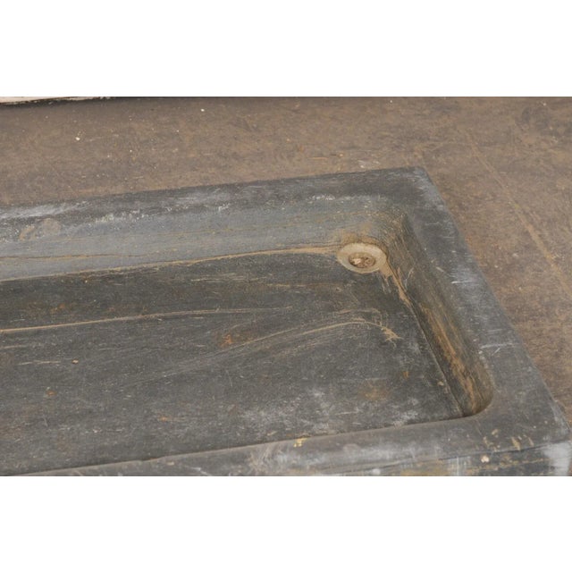 Gray Antique Portuguese Stone Sink, 3 ft Wide For Sale - Image 8 of 11