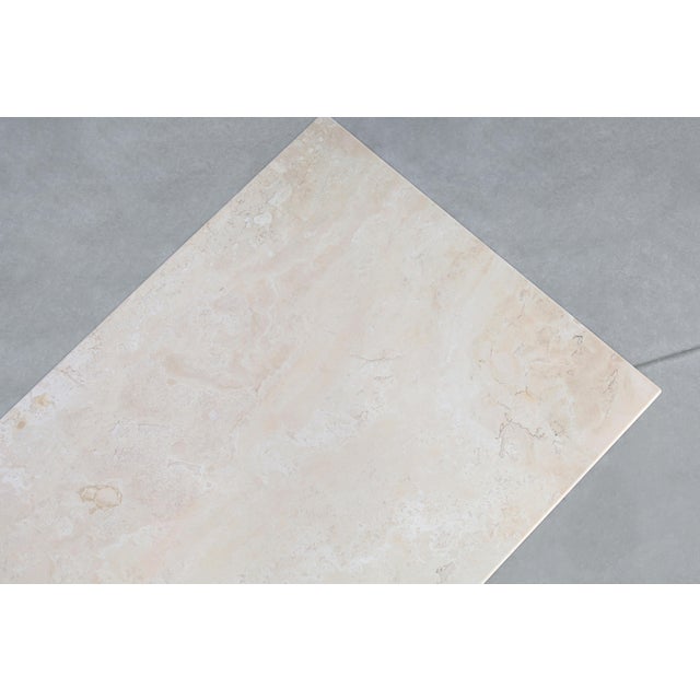 1980s Italian Modernist Travertine Dining Table For Sale - Image 12 of 12