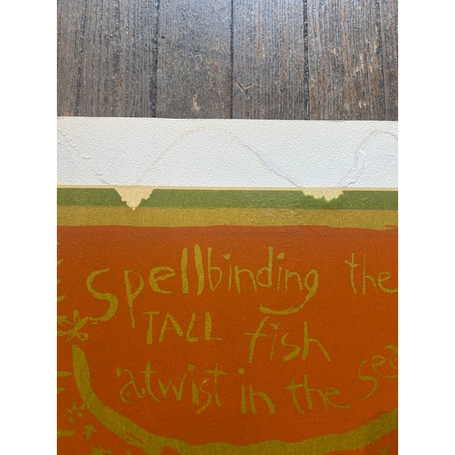 1960s 1960’s Original Pop Art Serigraph Silkscreen Print Folk Art Words For Sale - Image 5 of 7