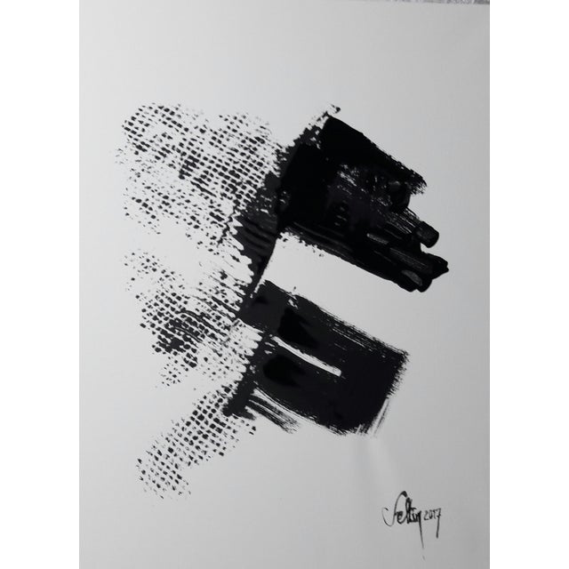 Early 21st Century Christian Feltin, The Black Footprint, 2017, Acrylic on Canvas For Sale - Image 5 of 5