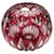 Bohemian Globe Vase in Ruby-Red Cut-to-Clear Collard Crystal with Geometric Decoration, 1950 For Sale - Image 9 of 9