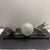 1930s 1930s Art Deco Marble, Soft Metal and Glass Italian Table Lamp For Sale - Image 5 of 11