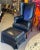 Black Patent Leather English Wingback Chair and Ottoman For Sale - Image 8 of 12