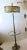 Brass Vintage French Floor Lamp With Circular Tray With Raised Balcony and Cut Out Metal Shade For Sale - Image 8 of 8
