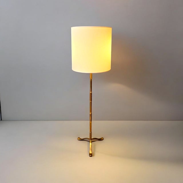 Three-Light Brass Floor Lamp, 1950s For Sale - Image 9 of 9